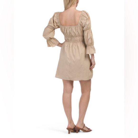 Greylin Ballon Sleeve Poplin Mini Dress NWT - Picture 2 of 9